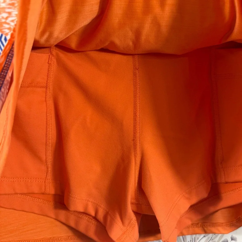 EleVen by Venus Williams Womens Tennis Skort Medium Geometric Print Orange Blue‎